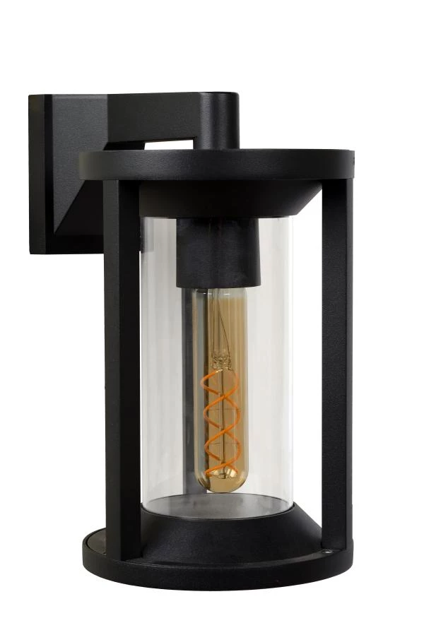 Lucide CADIX - Wandlamp Binnen/Buiten - 1xE27 - IP65 - Zwart - uitgezet